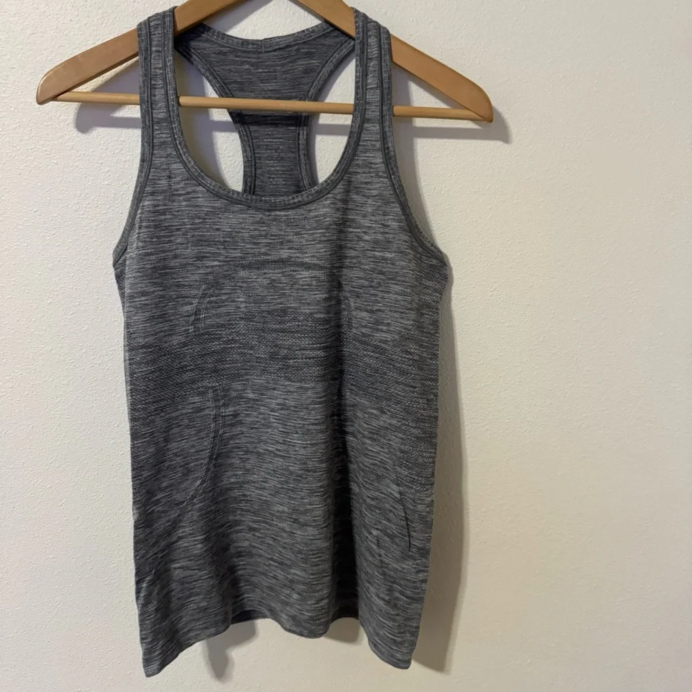 Lululemon Swiftly Tech Racerback Tank Top Spacedye Gray Workout Athleisure-8
